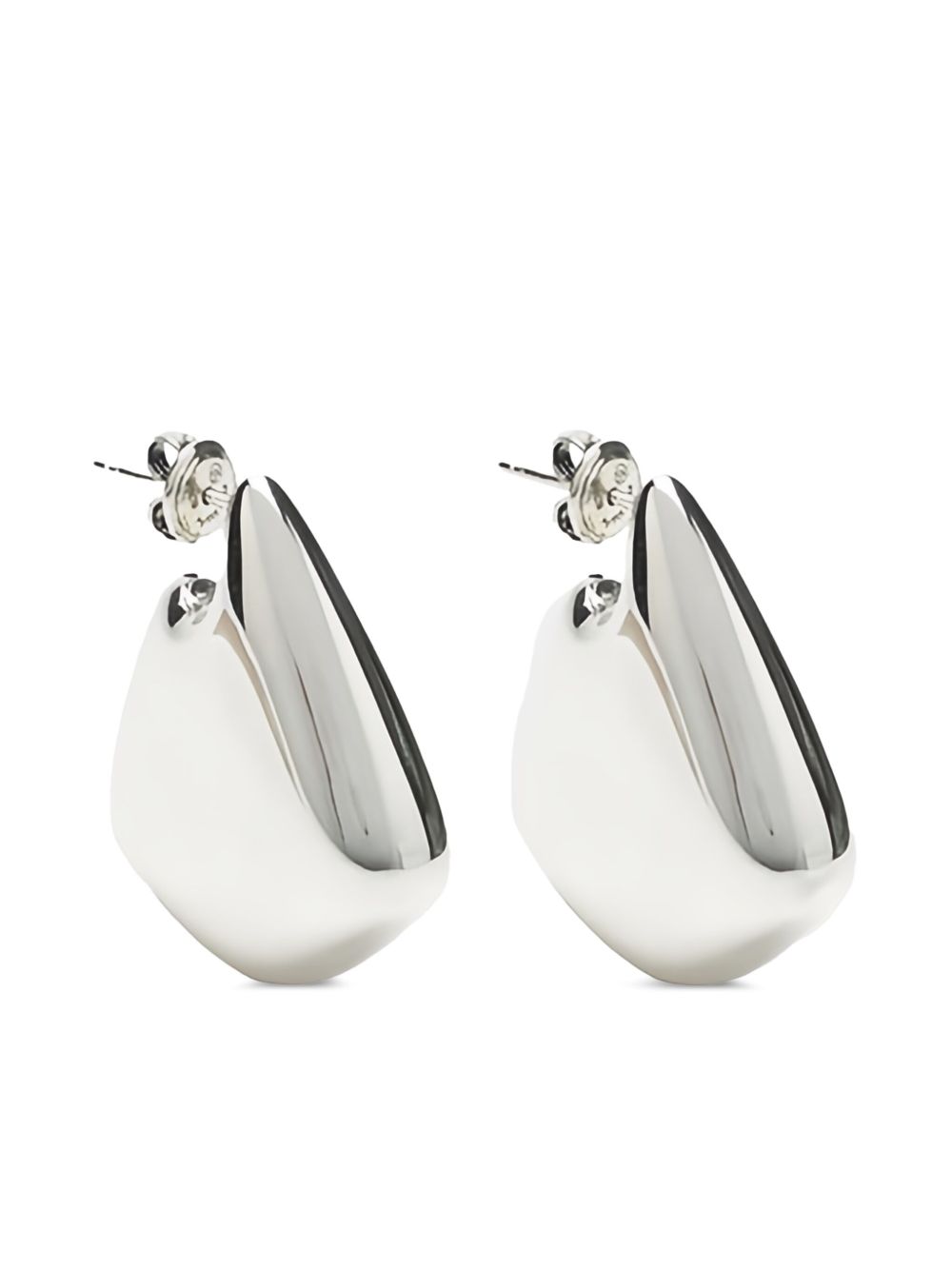 BOTTEGA VENETA Mini Silver Fin Earrings