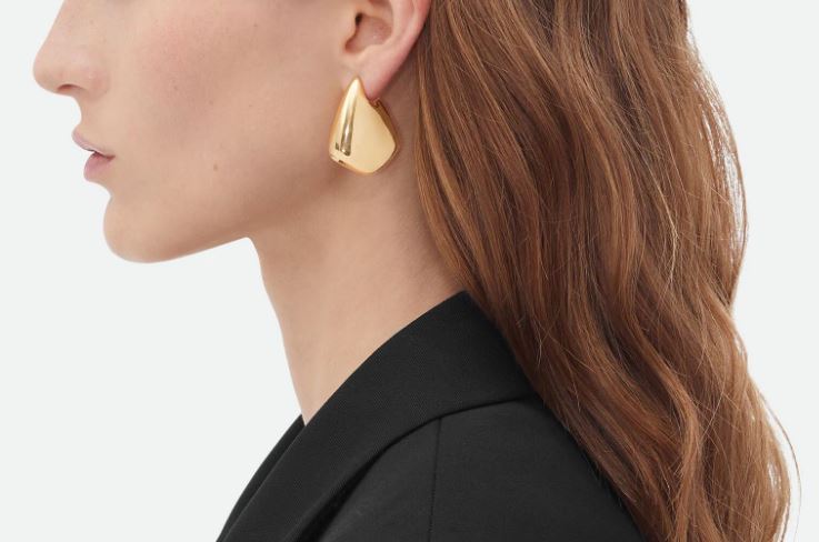 BOTTEGA VENETA Mini Gold and Silver Small Finn Earrings