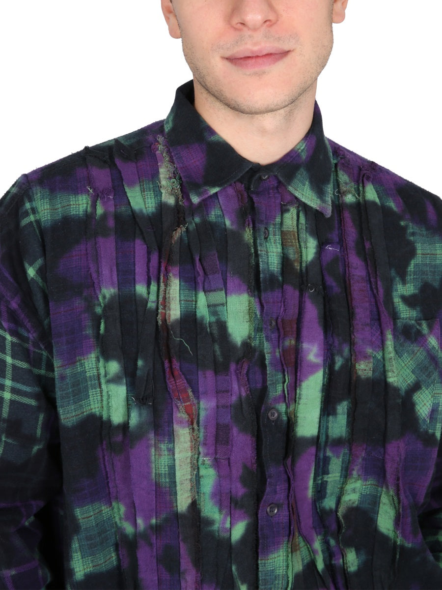 NEEDLES Uneven Dye Button-Up Shirt for Men - SS23