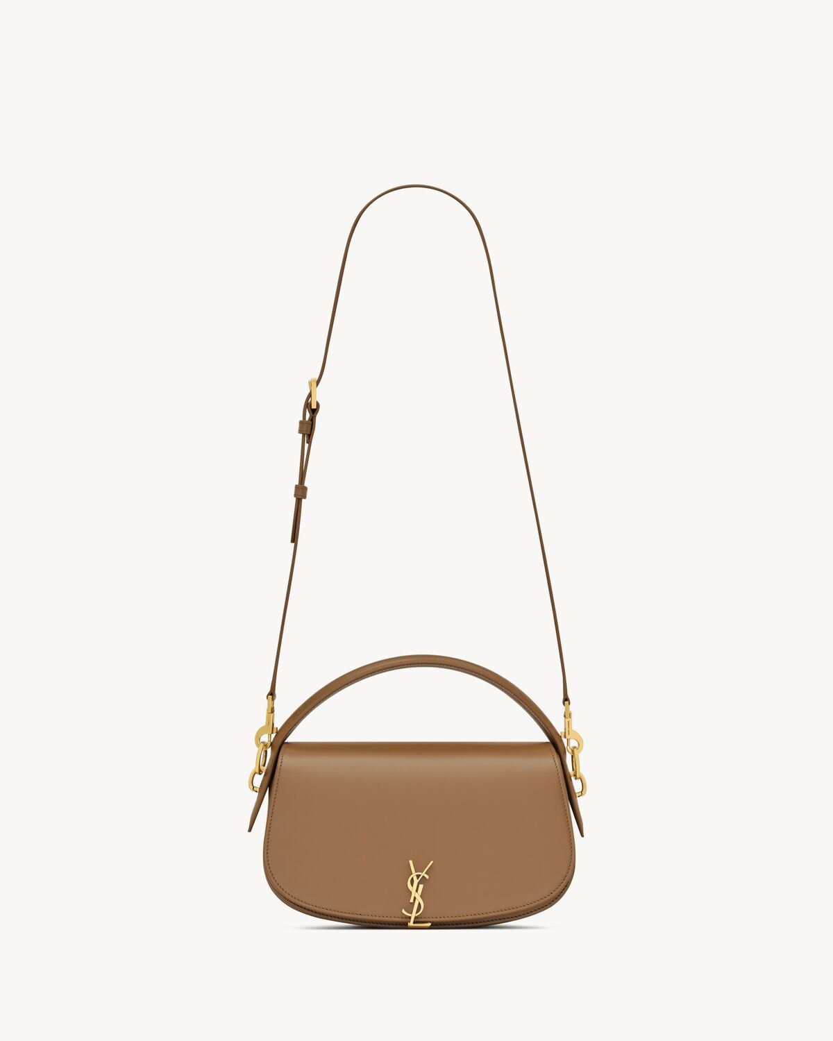 SAINT LAURENT Voltaire Leather Shoulder Handbag - 24 cm