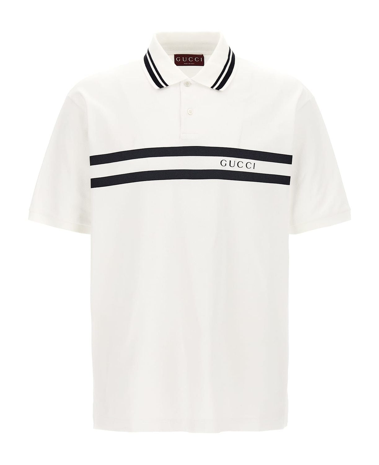 GUCCI Cotton Pique Polo Shirt - Size L