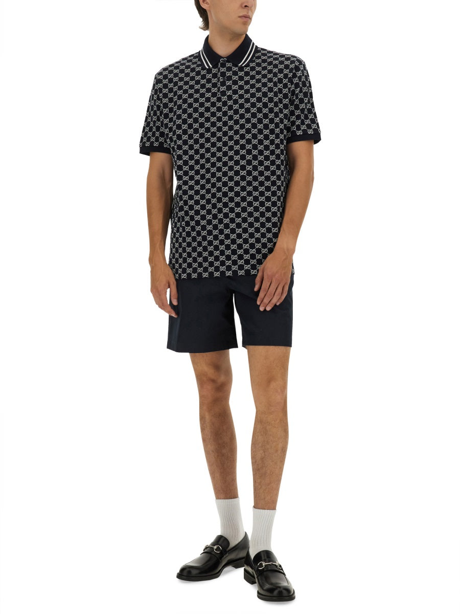 GUCCI Classic Jacquard Polo Shirt - Size L