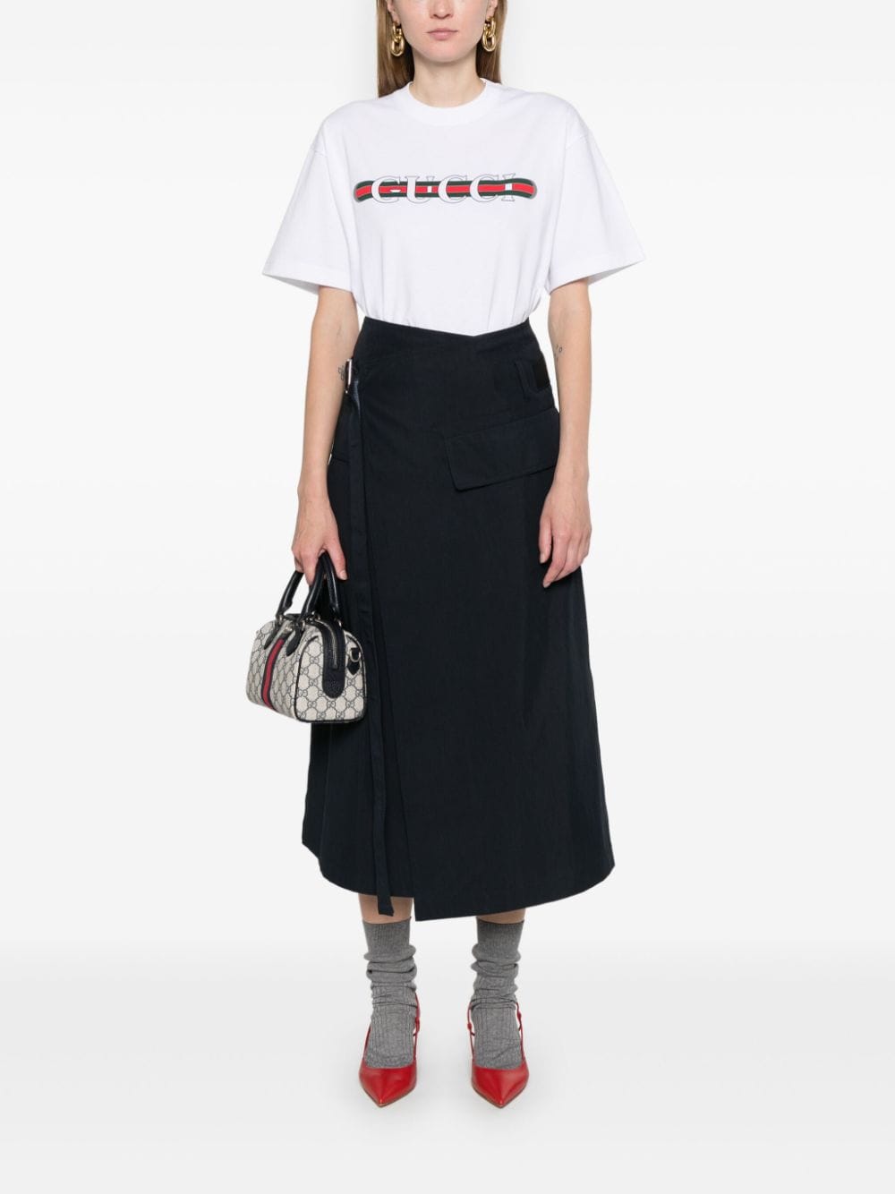 GUCCI Logo Cotton T-Shirt for Women - FW25