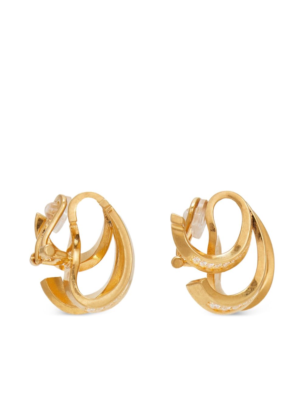 Ferragamo Elegant Golden Metal Earrings
