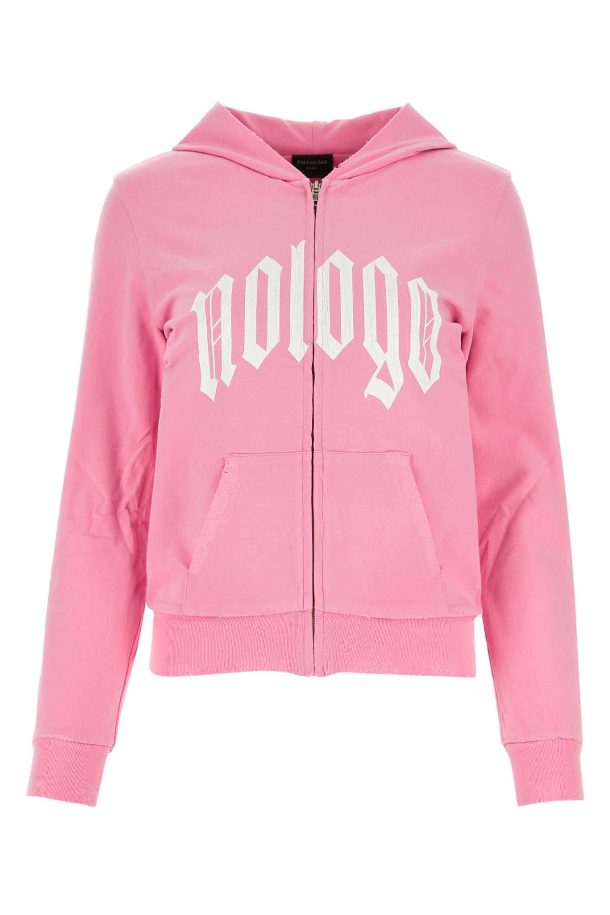 BALENCIAGA Women's Mini Stretch Cotton Zip-Up Hoodie