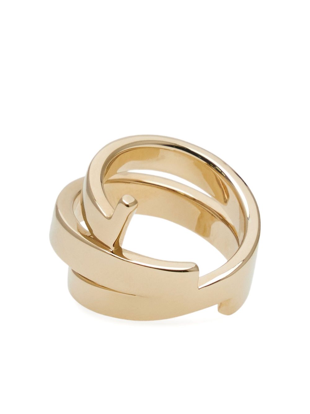 Ferragamo Elegant Brass Ring for Women - FW25 Collection