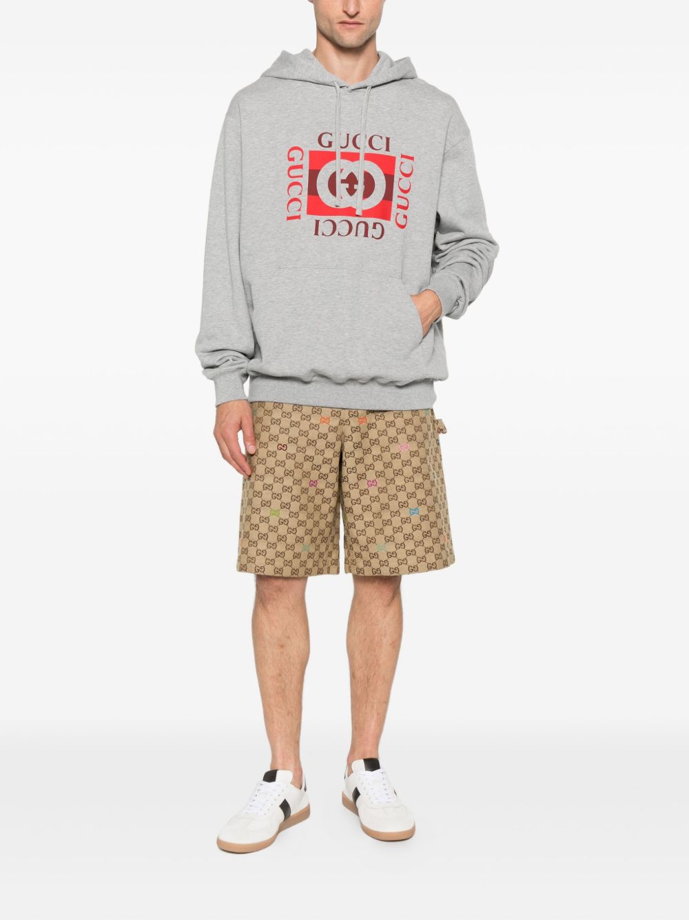 GUCCI Logo Print Hoodie for men