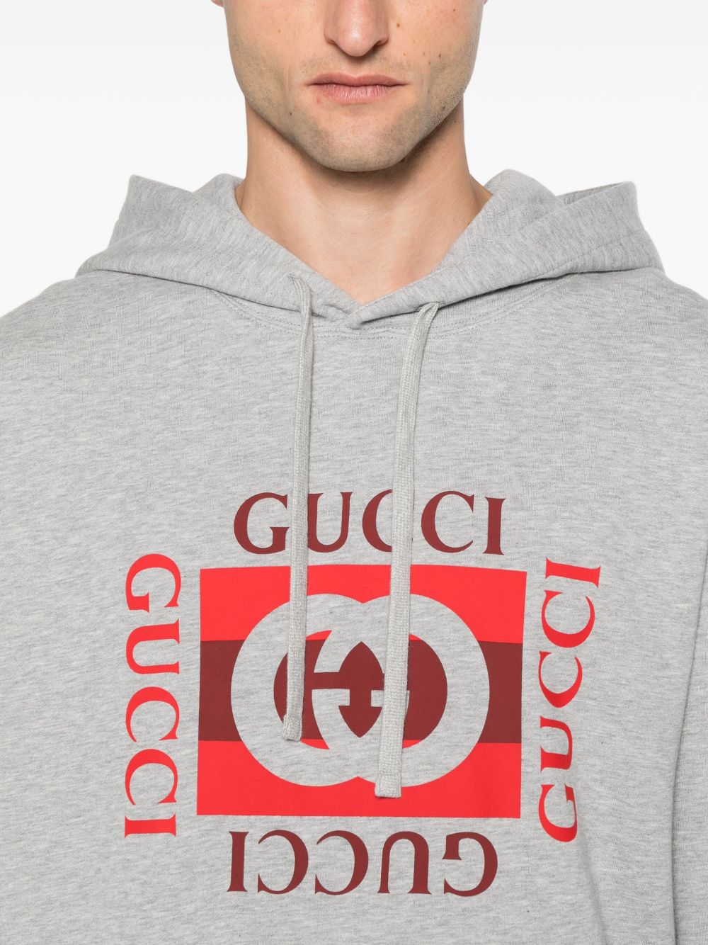 GUCCI Logo Print Hoodie for men