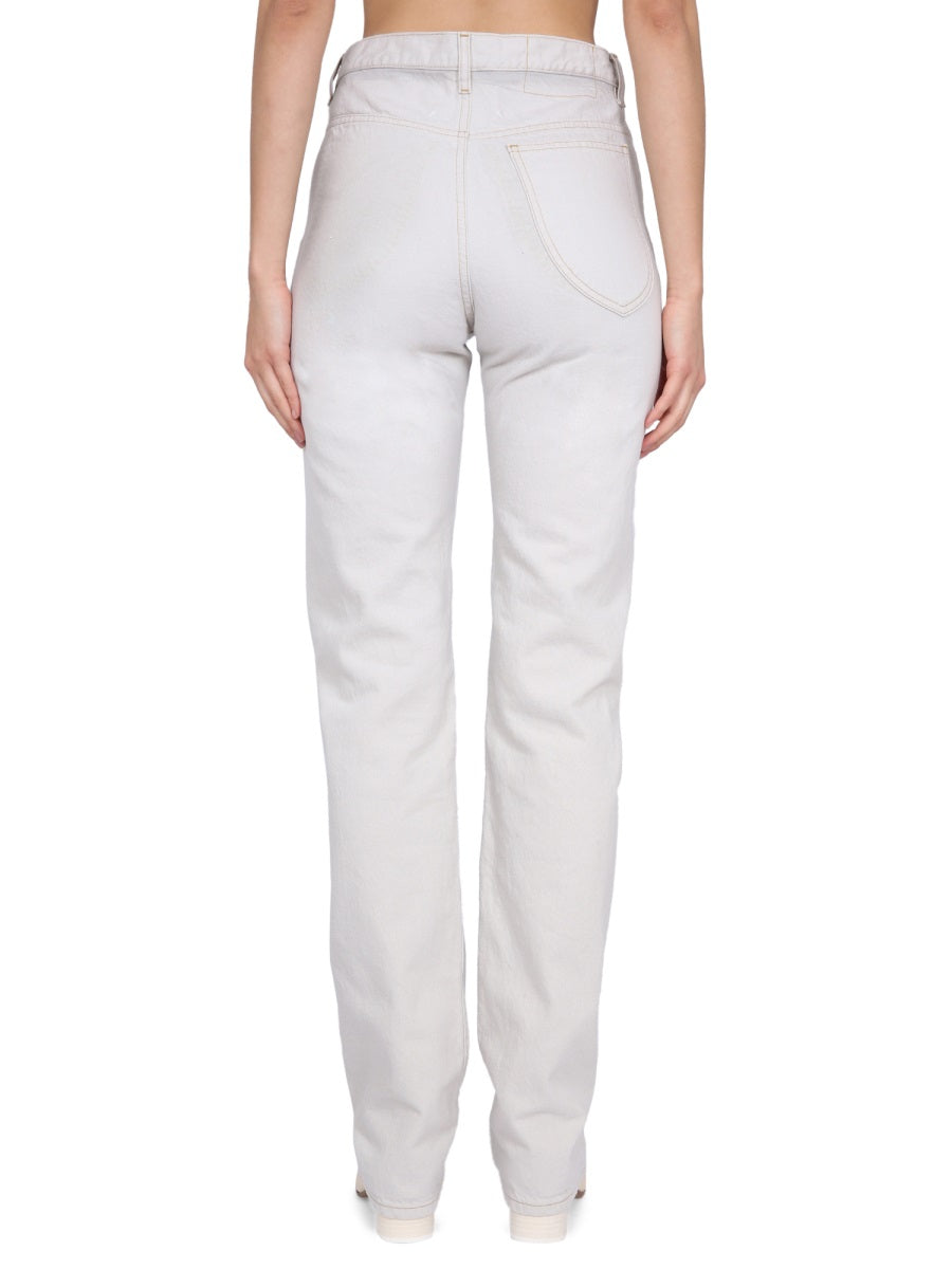 MAISON MARGIELA Asymmetric Button Closure Jeans for Women