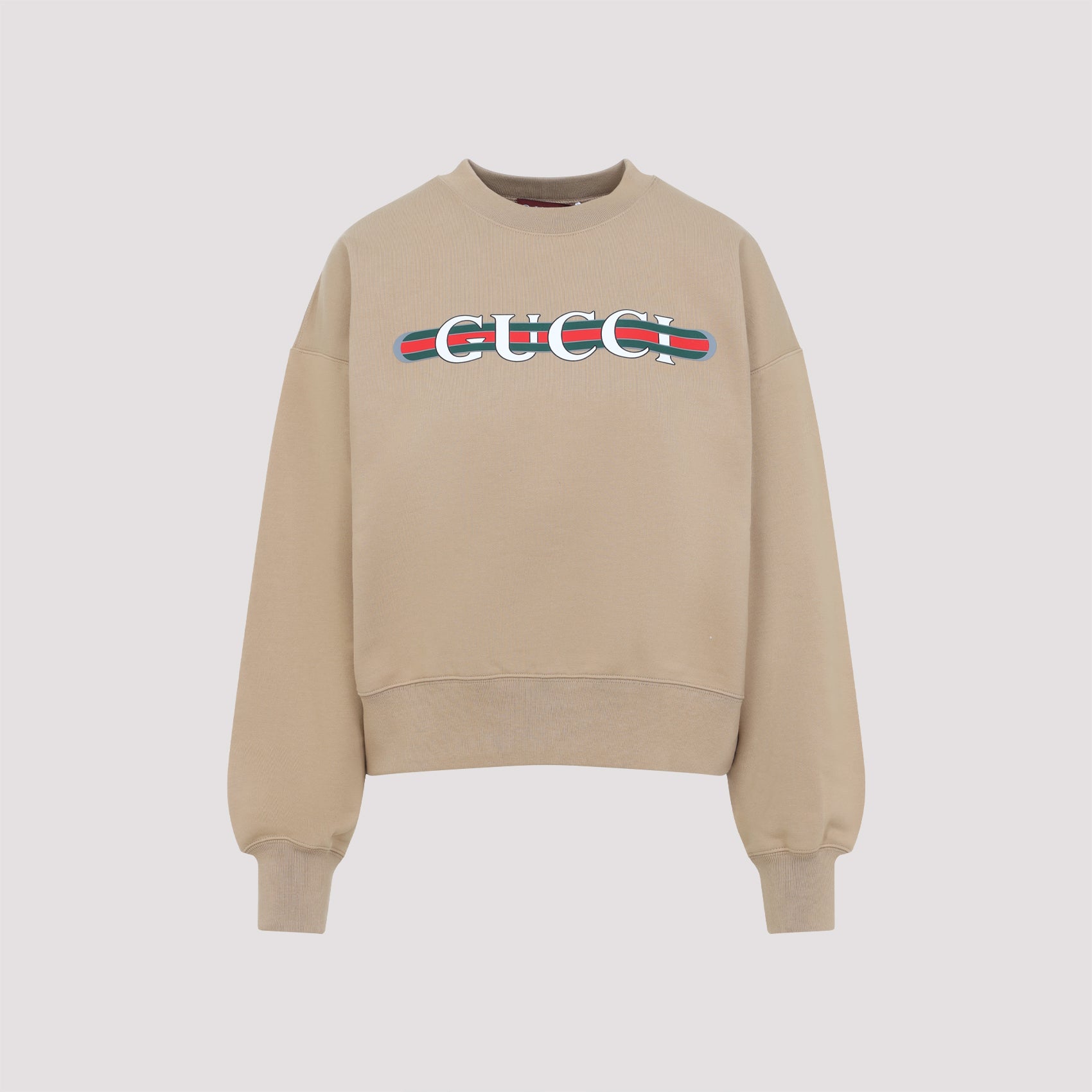 GUCCI Crew Neck Sweatshirt with Printed Logo