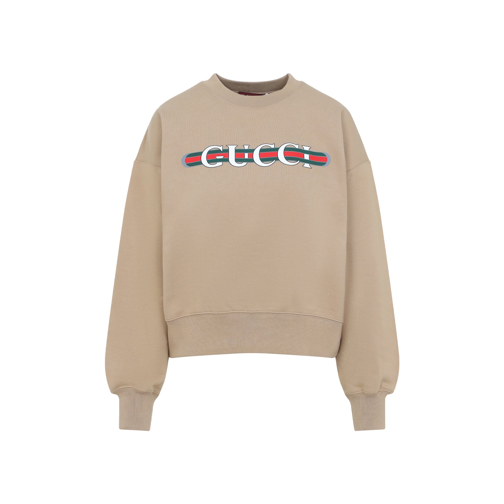 GUCCI Crew Neck Sweatshirt with Printed Logo