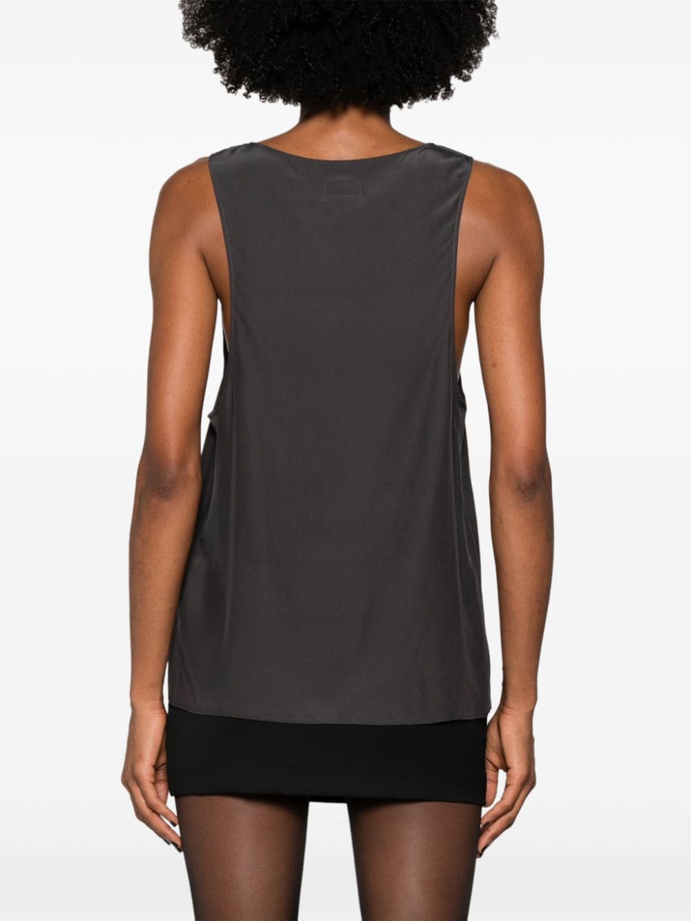 SAINT LAURENT Chic Silk Henley Tank Top - Size 40