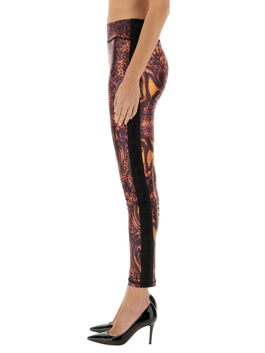 VERSACE JEANS COUTURE Animal Print Leggings for Women - SS25 Collection