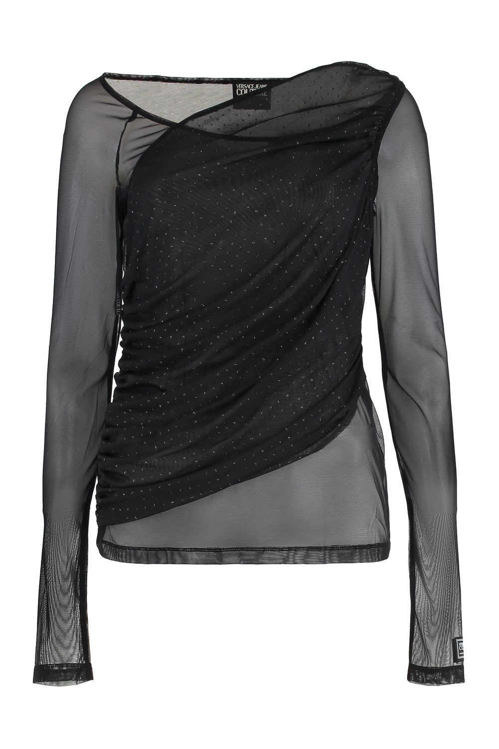 VERSACE JEANS COUTURE Gathered Side Tulle Top