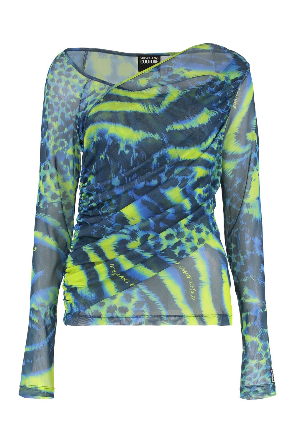 VERSACE JEANS COUTURE Gathered Side Tulle Top