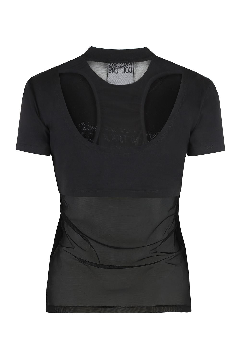 VERSACE JEANS COUTURE Logo Print Sequin Embellished T-Shirt for Women - SS25