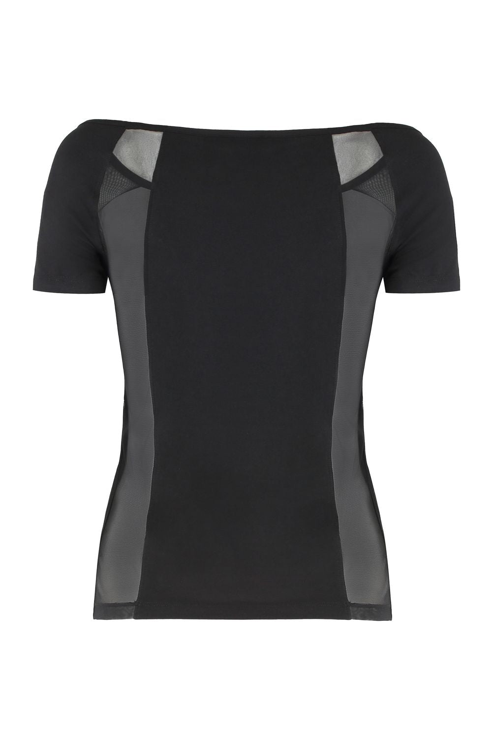 VERSACE JEANS COUTURE Cotton Logo T-Shirt with Tulle Details