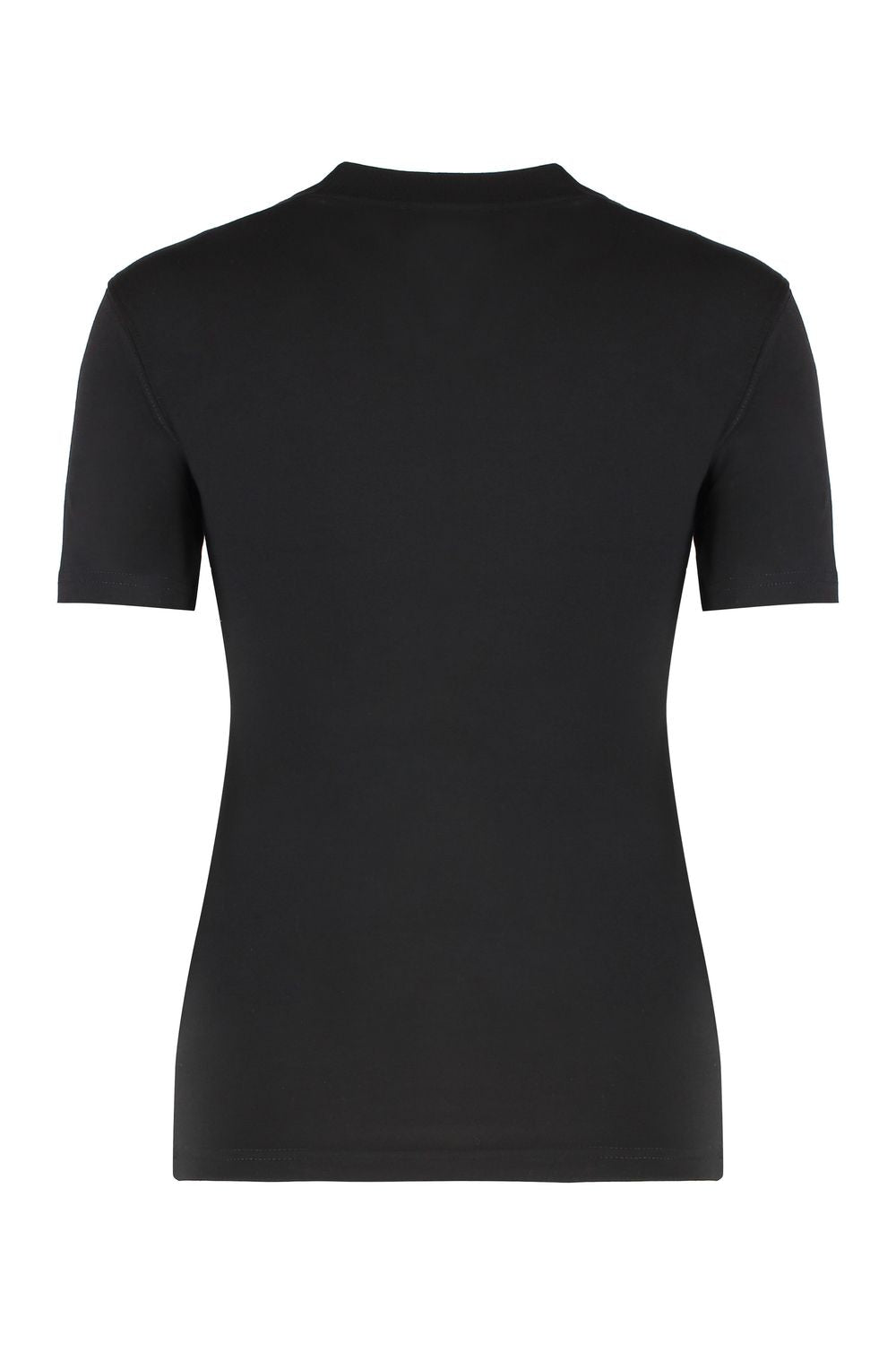 VERSACE JEANS COUTURE Cotton Crew-Neck T-Shirt with Sequin Embellishments