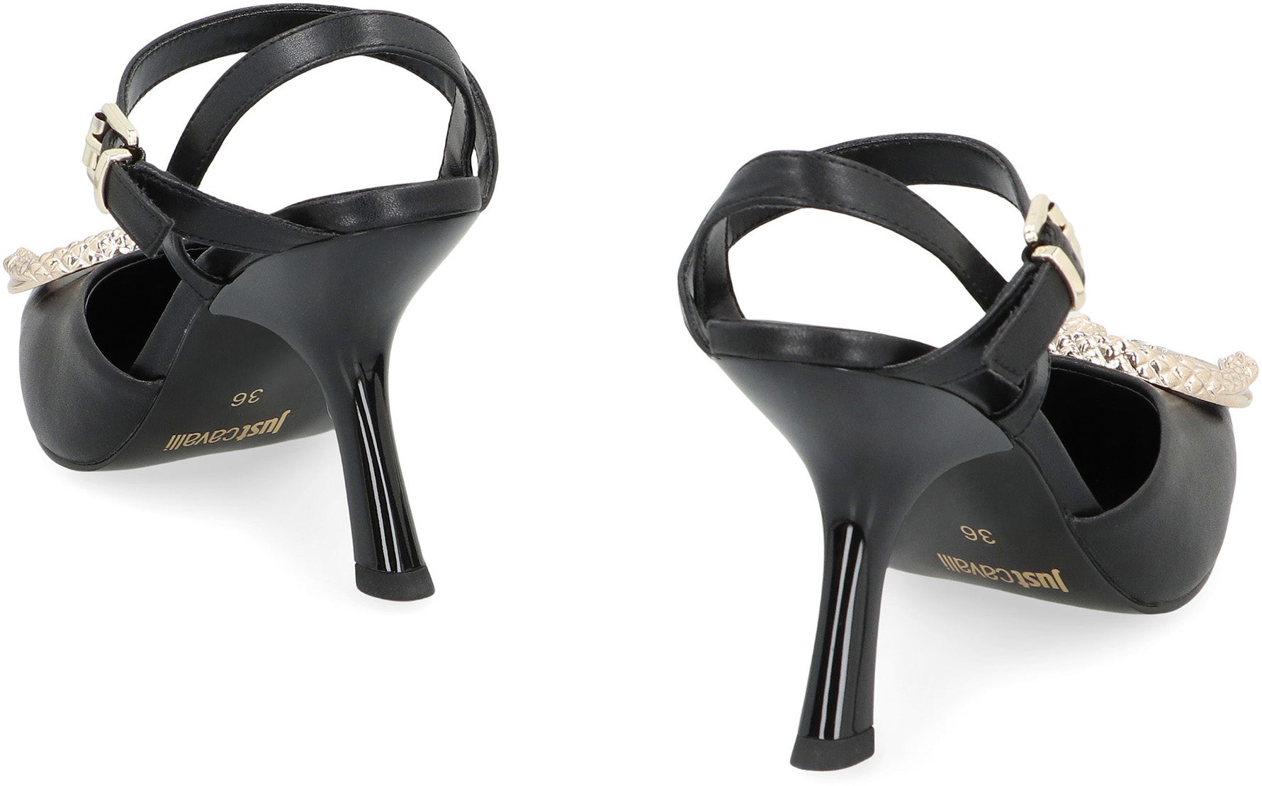 JUST CAVALLI Pointed Toe Heeled Sandals