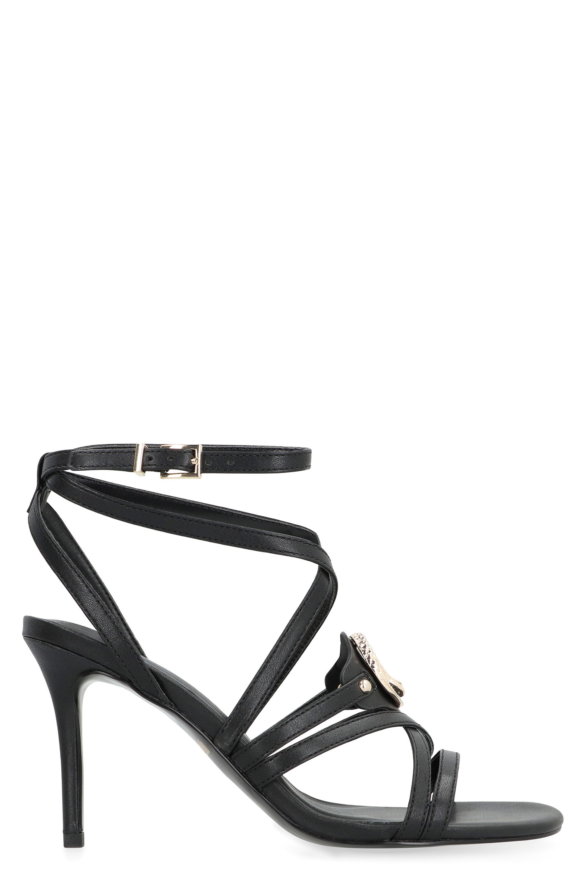 JUST CAVALLI Elegant Heeled Sandals with Adjustable Ankle Strap