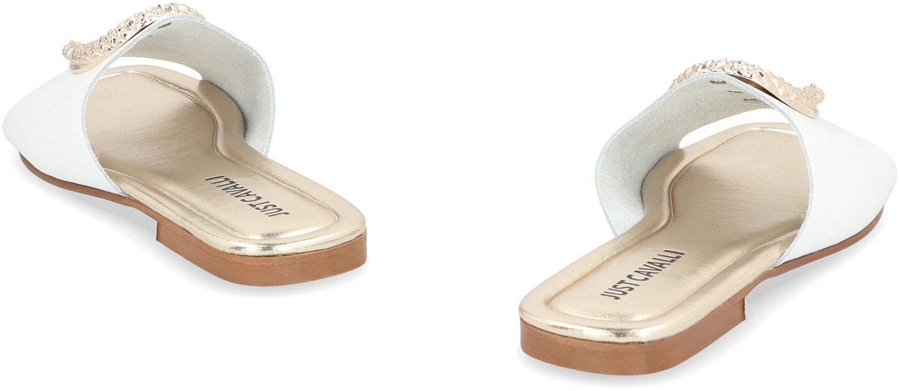 JUST CAVALLI Elegant Leather Slide Sandals for Women