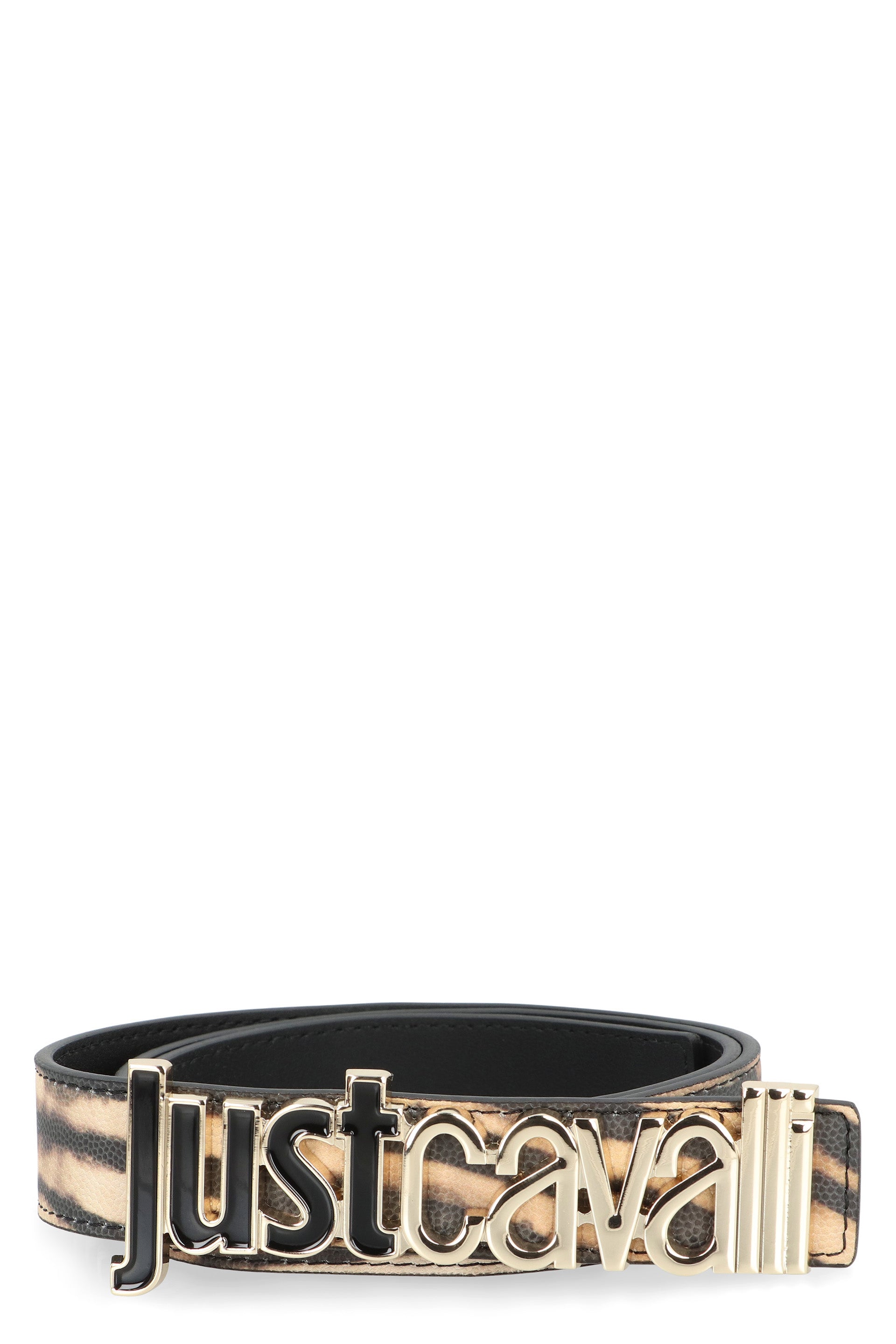 JUST CAVALLI Patent Leather Printed Belt - 3 cm Height