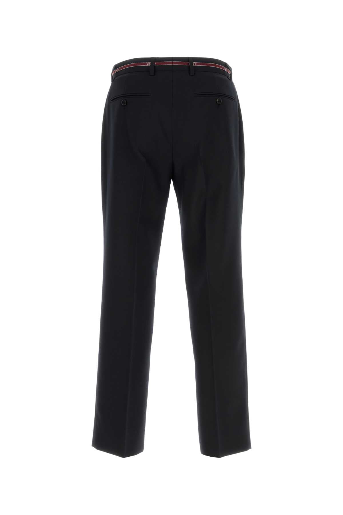 GUCCI Wool Selvedge Pants with Horn Detailing for Men