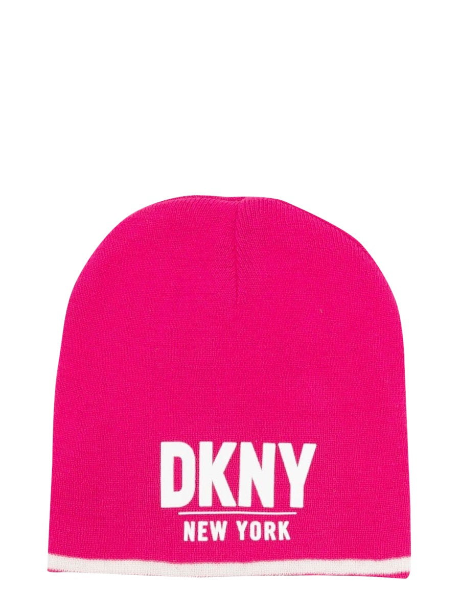 DKNY Girls' Mini Logo Beanie Hat