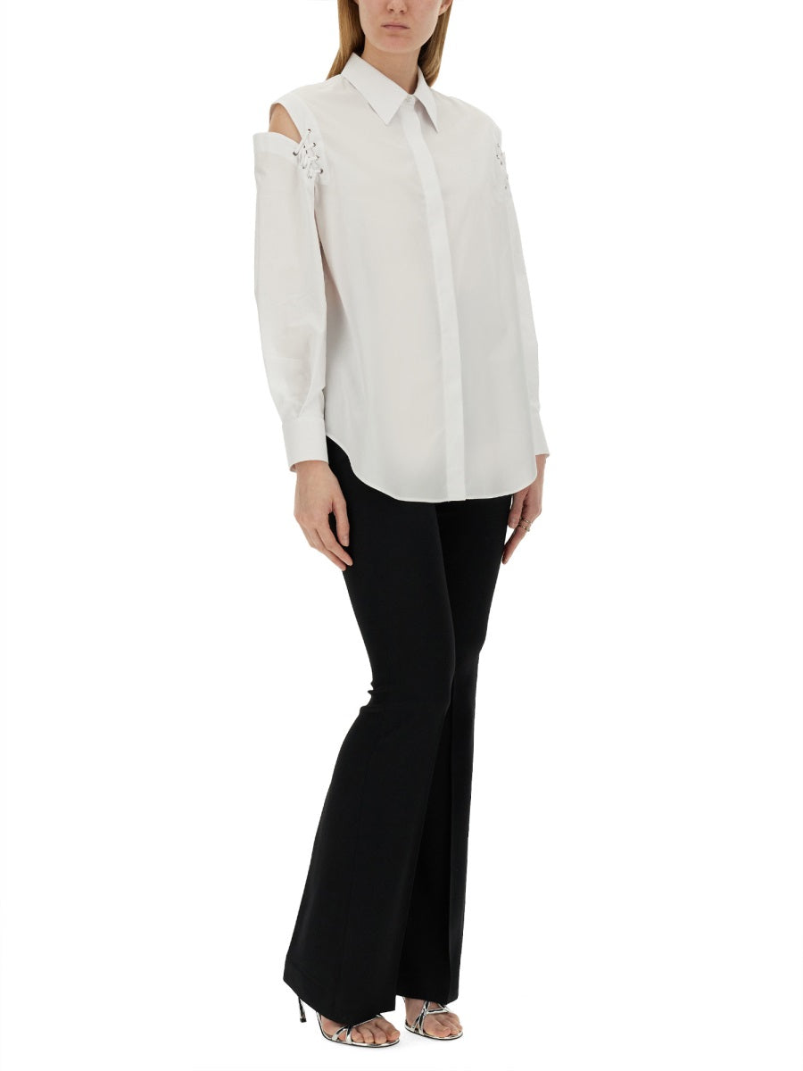ALEXANDER MCQUEEN Cocoon Shirt with Cut-Out Details - Regular Fit 40 IT