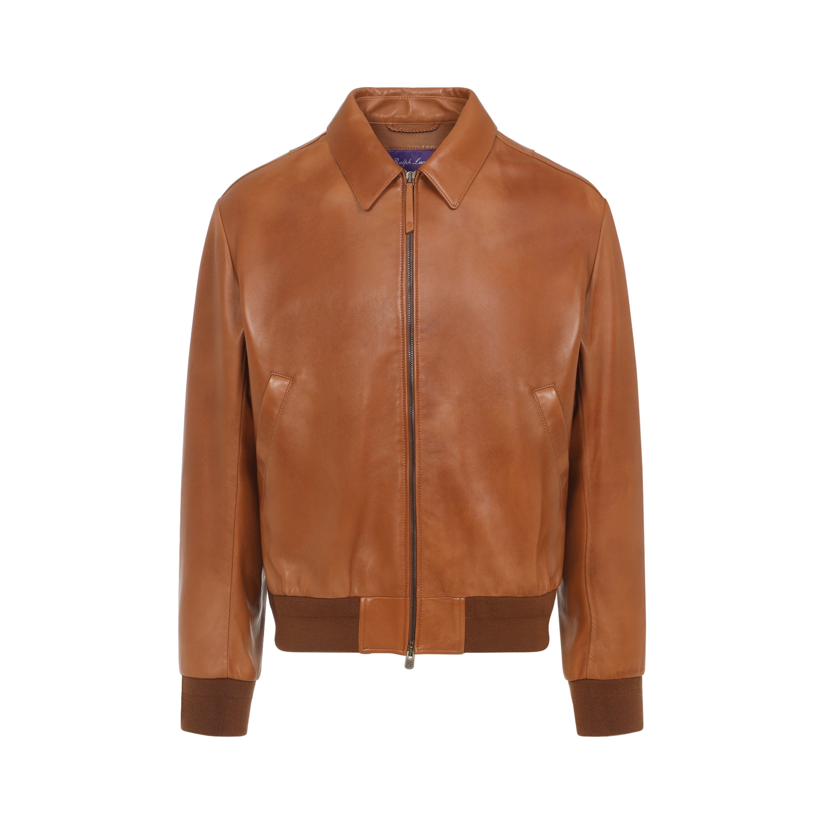 RALPH LAUREN PURPLE LABEL Men's Leather Bomber Jacket