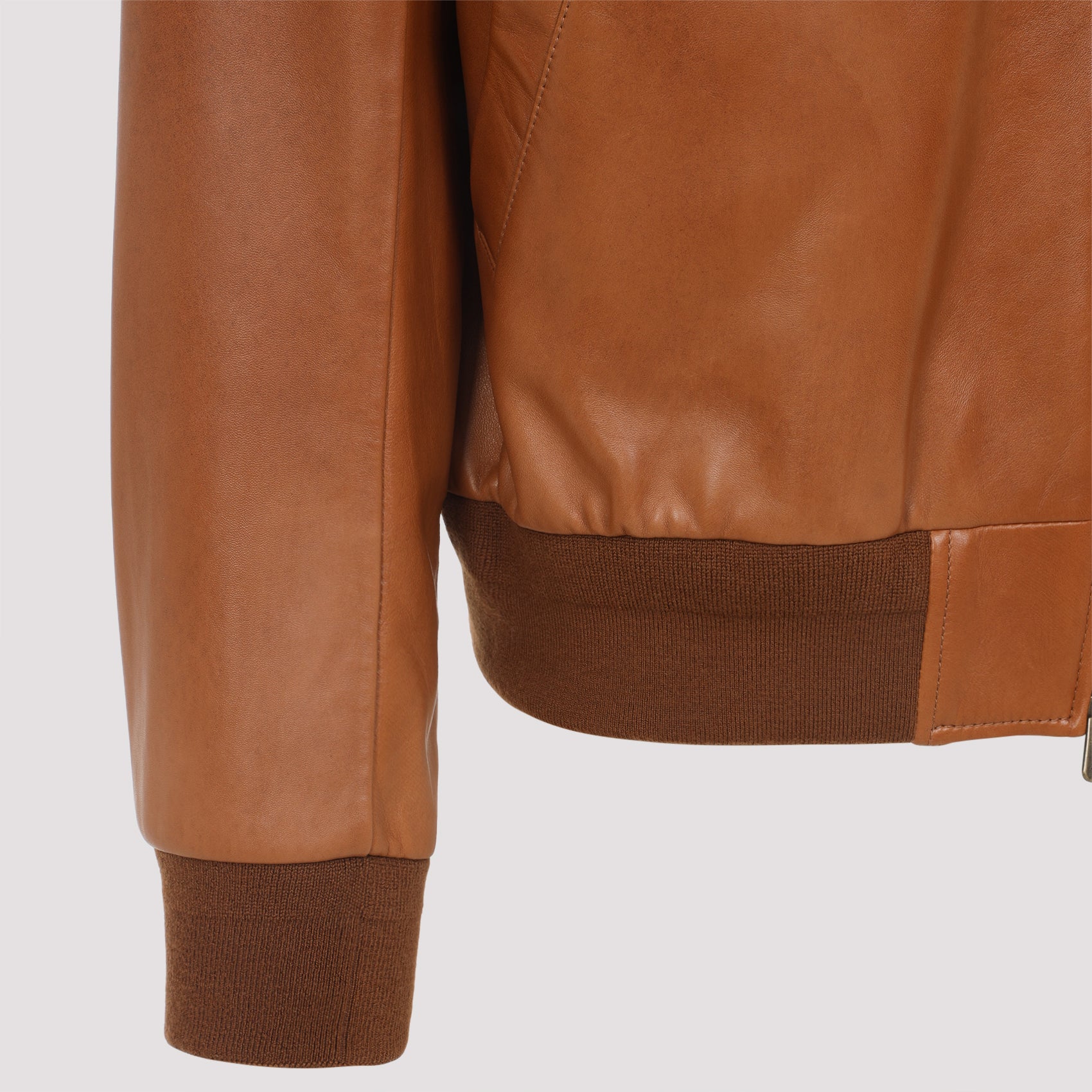 RALPH LAUREN PURPLE LABEL Men's Leather Bomber Jacket