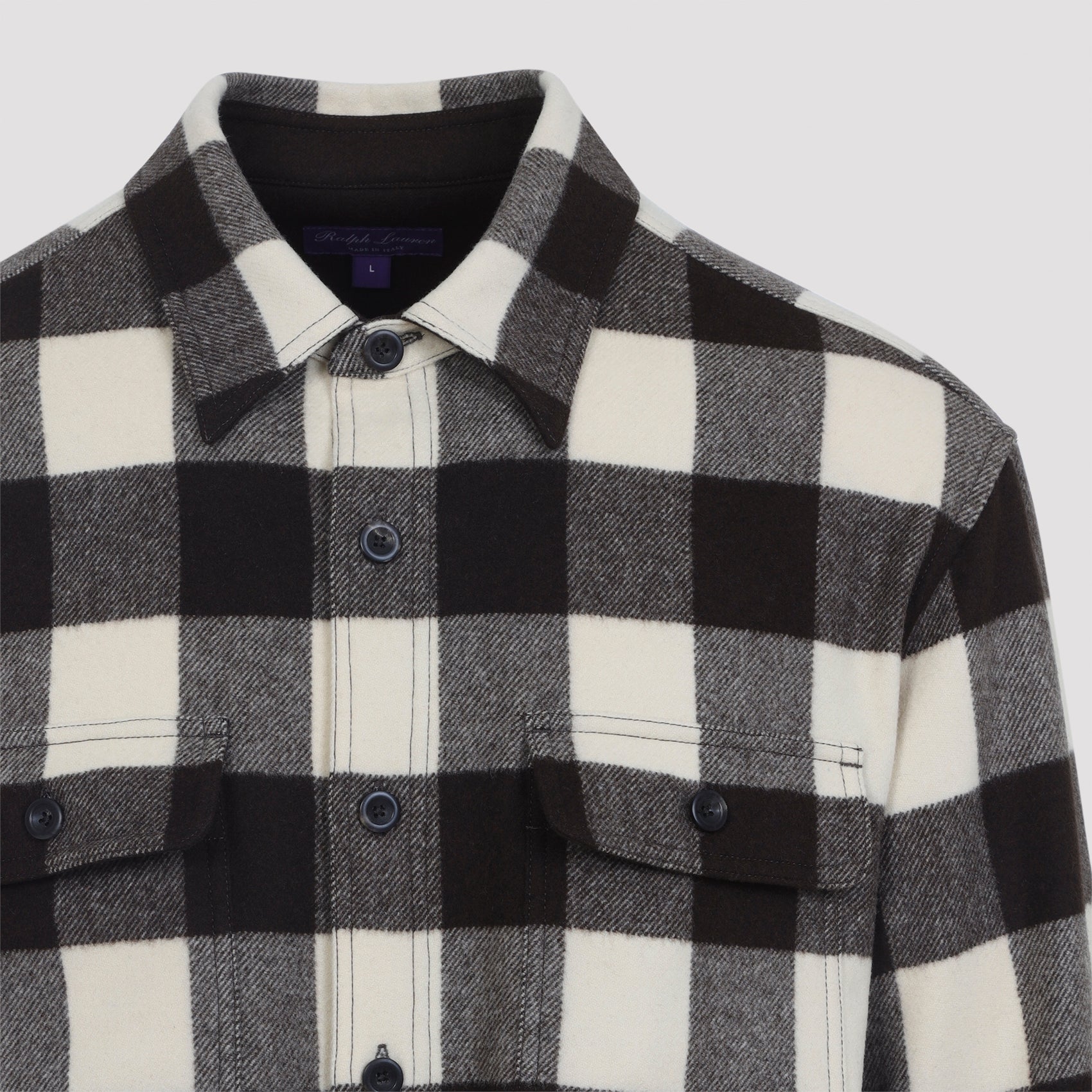 RALPH LAUREN PURPLE LABEL Wool GBLSPT Long Sleeve Sport Shirt