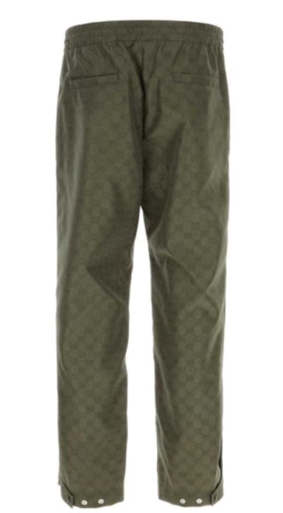 GUCCI Evergreen All-Over Logo Print Trousers for Men