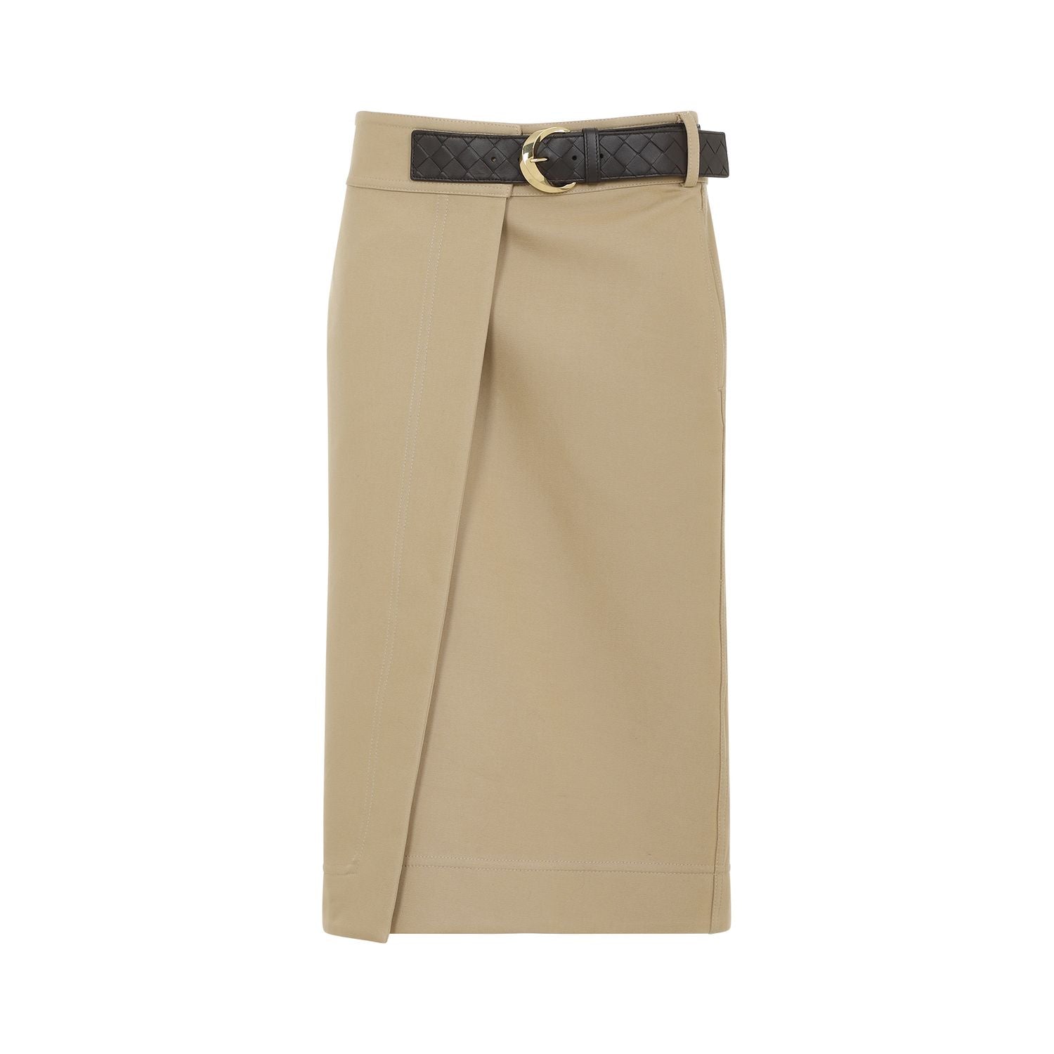 BOTTEGA VENETA Canvas Midi Skirt for Women - FW24 Collection