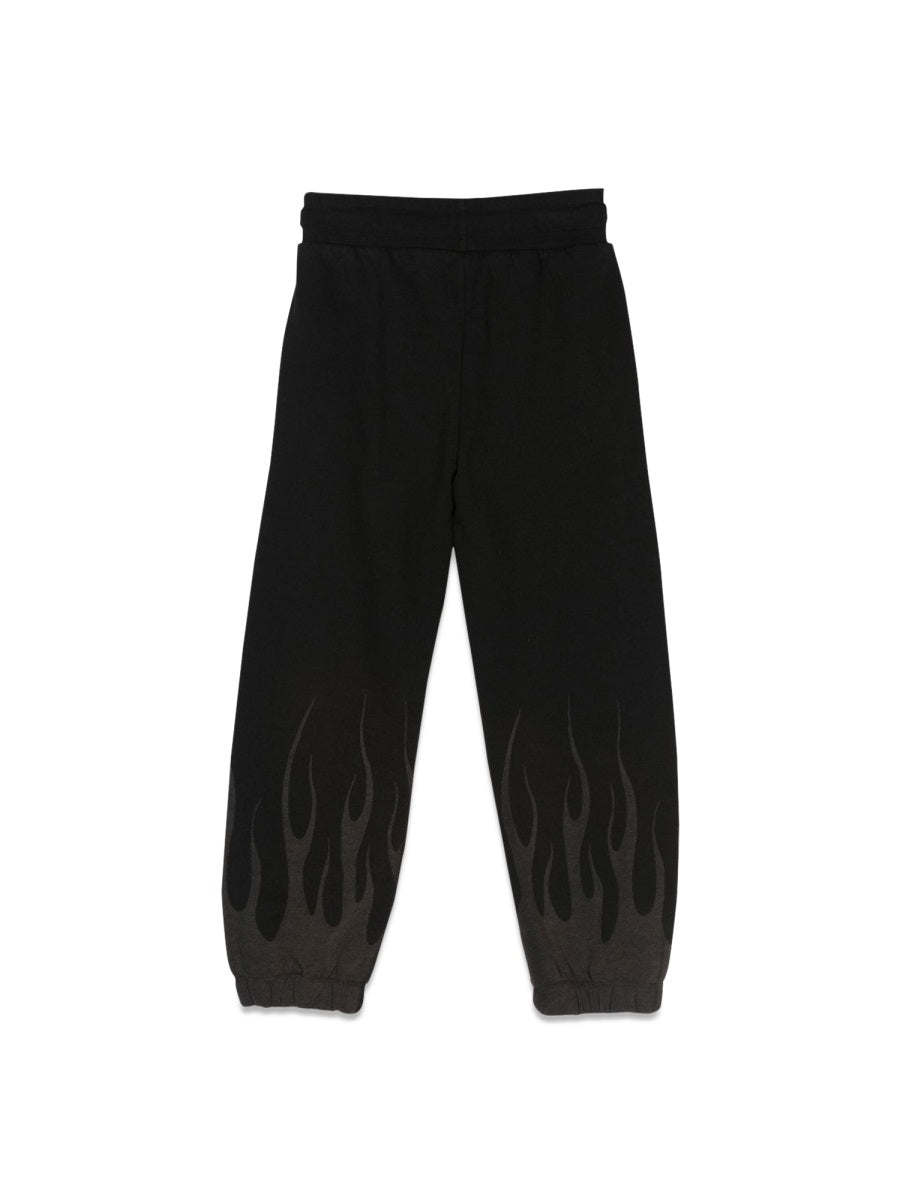 VISION OF SUPER Teen Sweatpants with Corrosive Flames Design