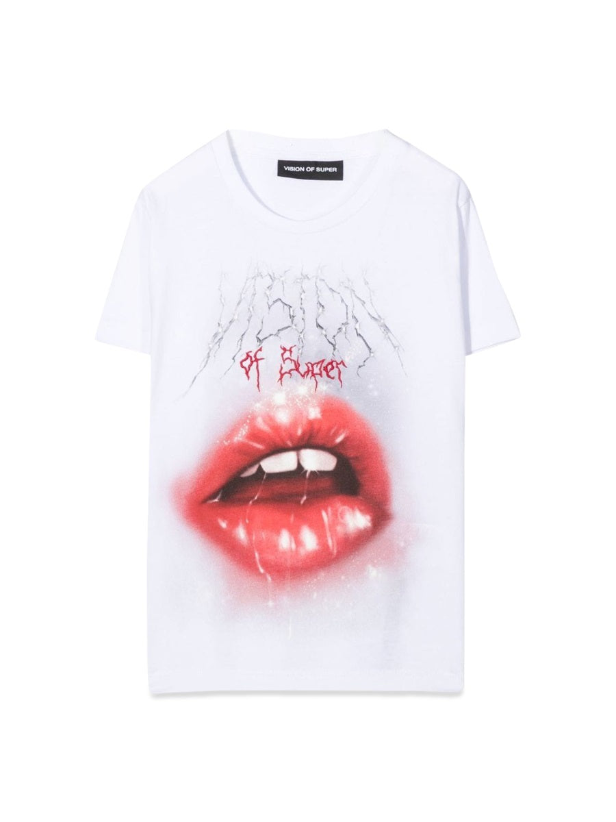 VISION OF SUPER Rock Mouth Print Unisex T-Shirt for Teens - FW22