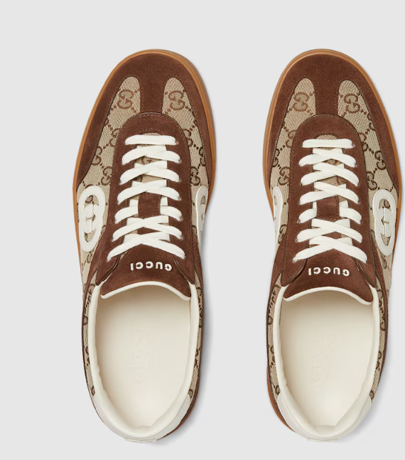 GUCCI Fabric and Leather Sneaker