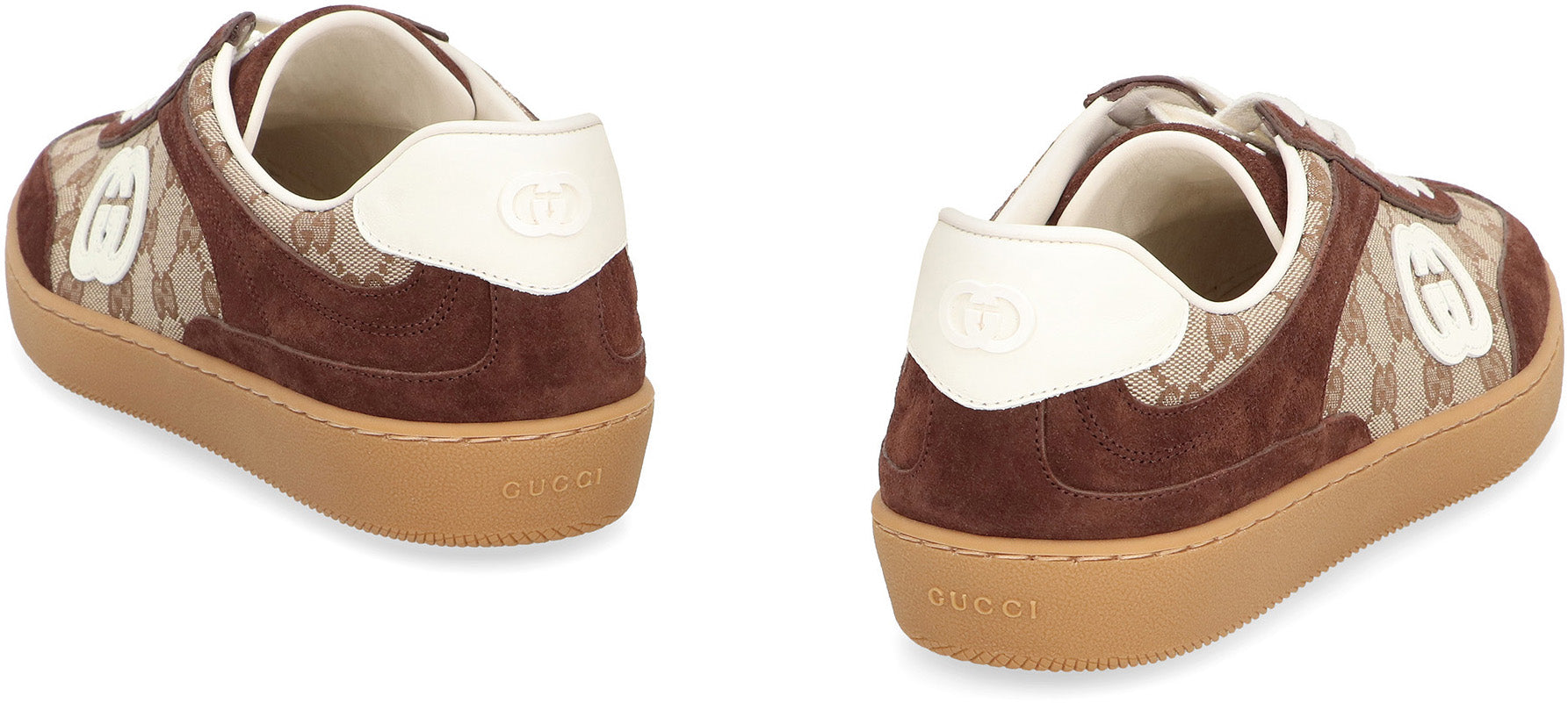 GUCCI Fabric and Leather Sneaker
