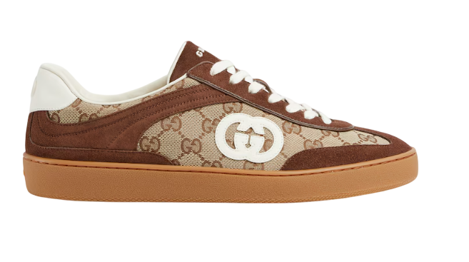 GUCCI Fabric and Leather Sneaker
