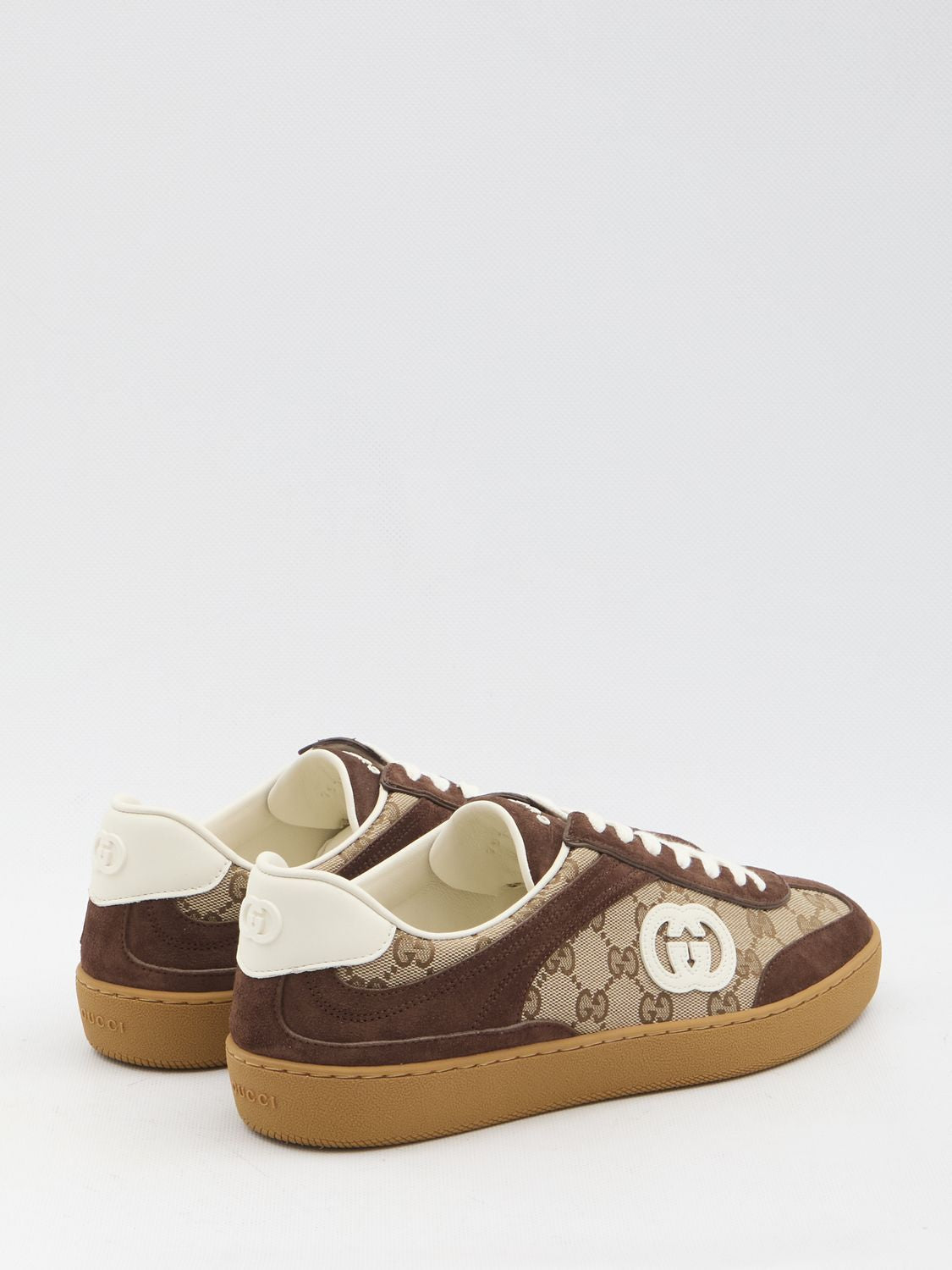 GUCCI Fabric and Leather Sneaker