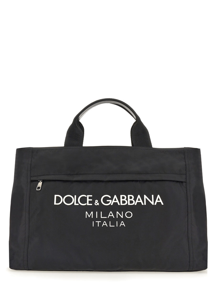 DOLCE & GABBANA Nylon Logo Shoulder Bag