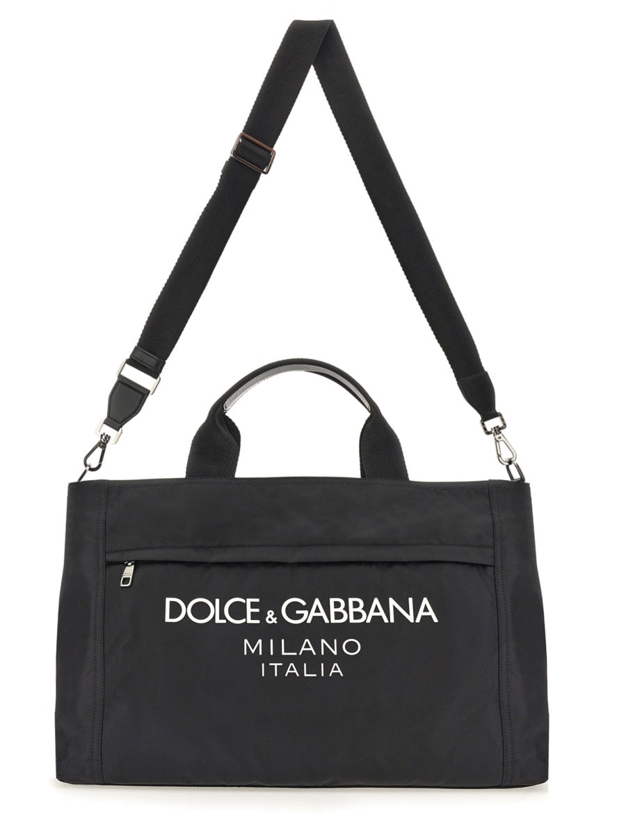 DOLCE & GABBANA Nylon Logo Shoulder Bag