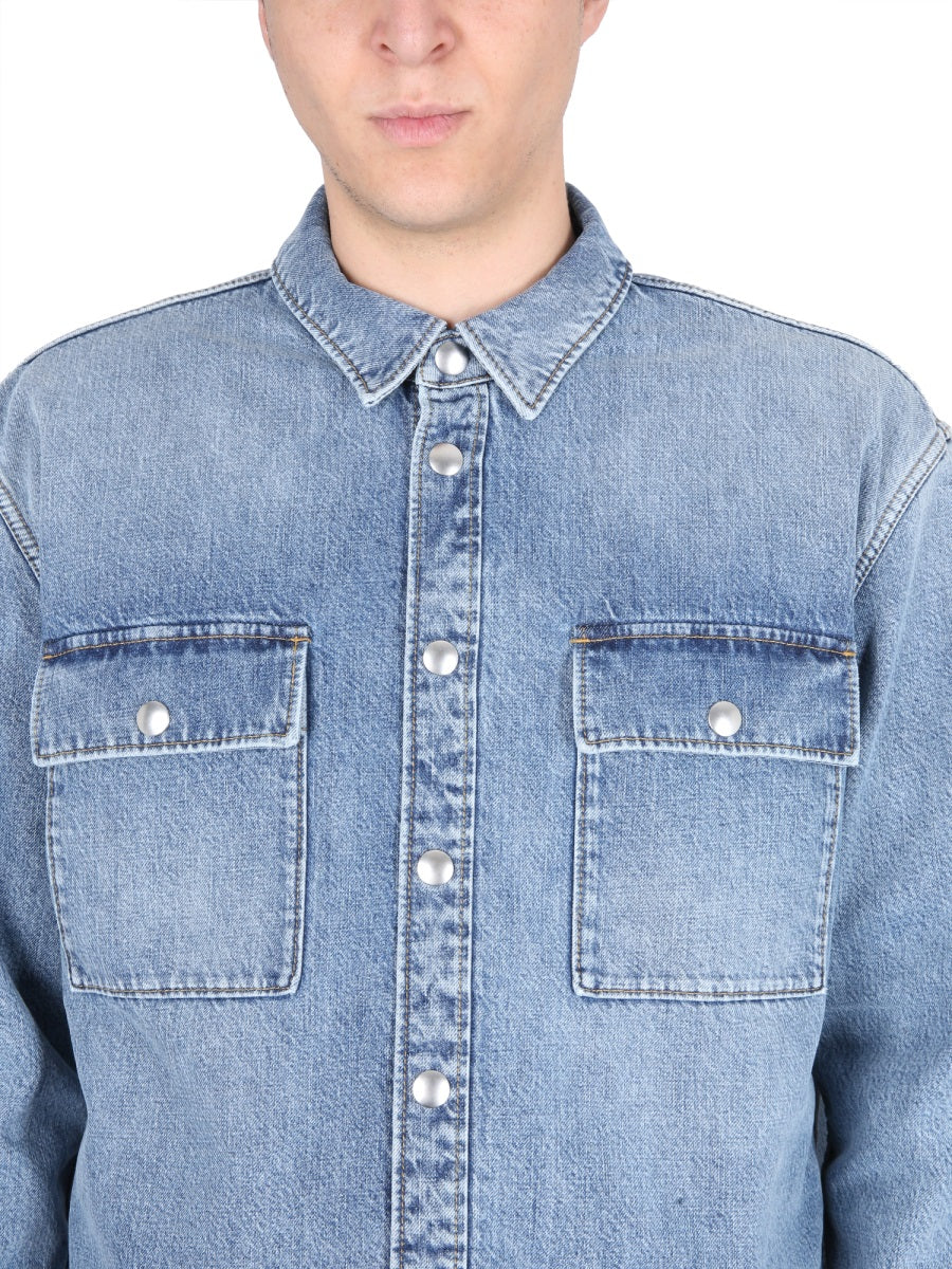 BOTTEGA VENETA Denim Button-Up Shirt for Men - FW23