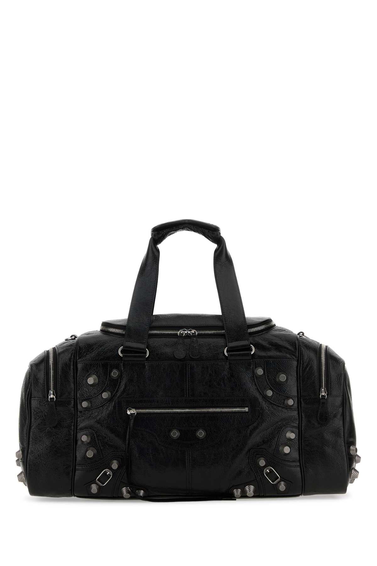 BALENCIAGA Leather Le Cagole Mini Travel Handbag