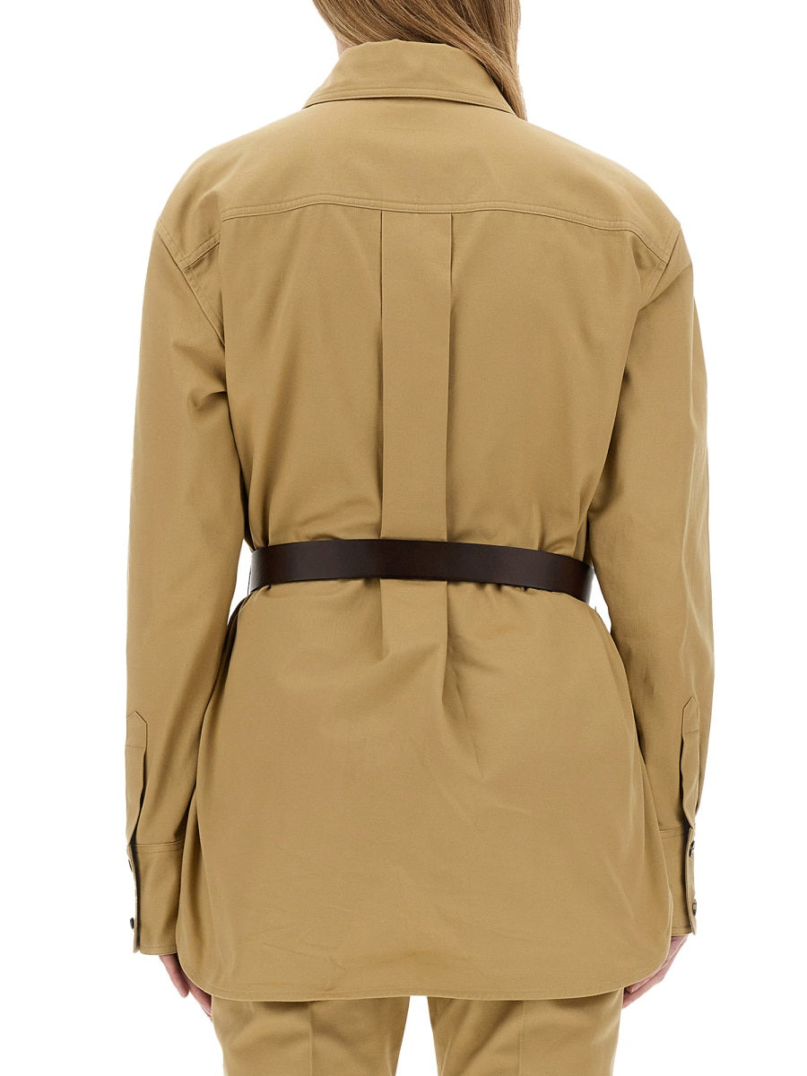 SAINT LAURENT Elegant Saharienne Shirt - Size 38