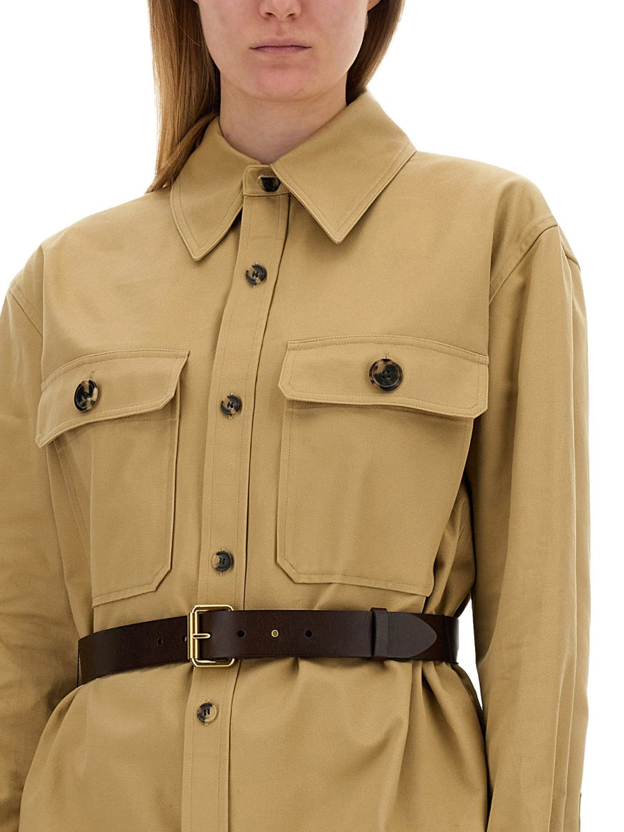 SAINT LAURENT Elegant Saharienne Shirt - Size 38