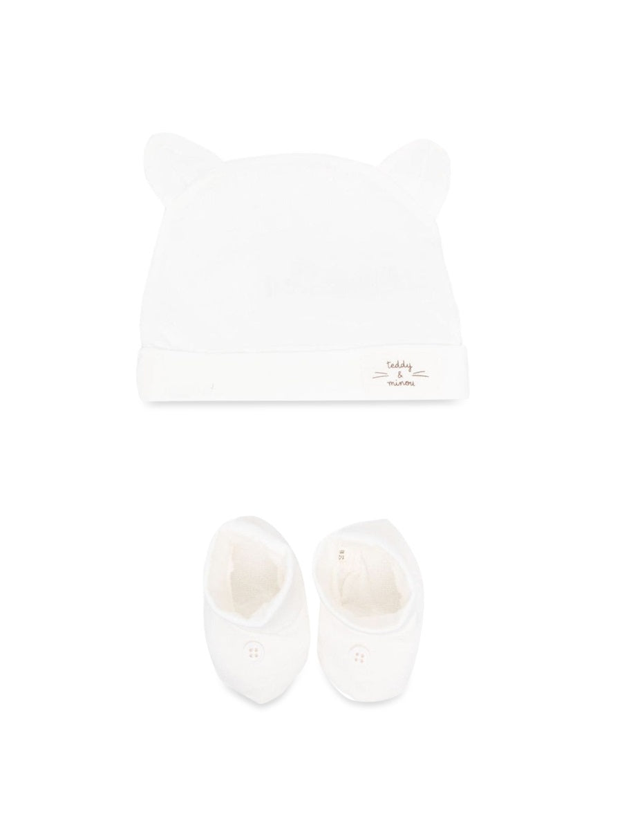 TEDDY & MINOU Mini Bonnet and Booties Set