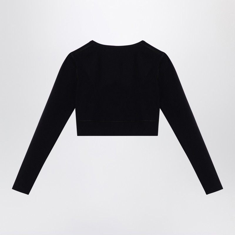BALENCIAGA Activewear Crew-Neck Top in Matte Nylon Blend