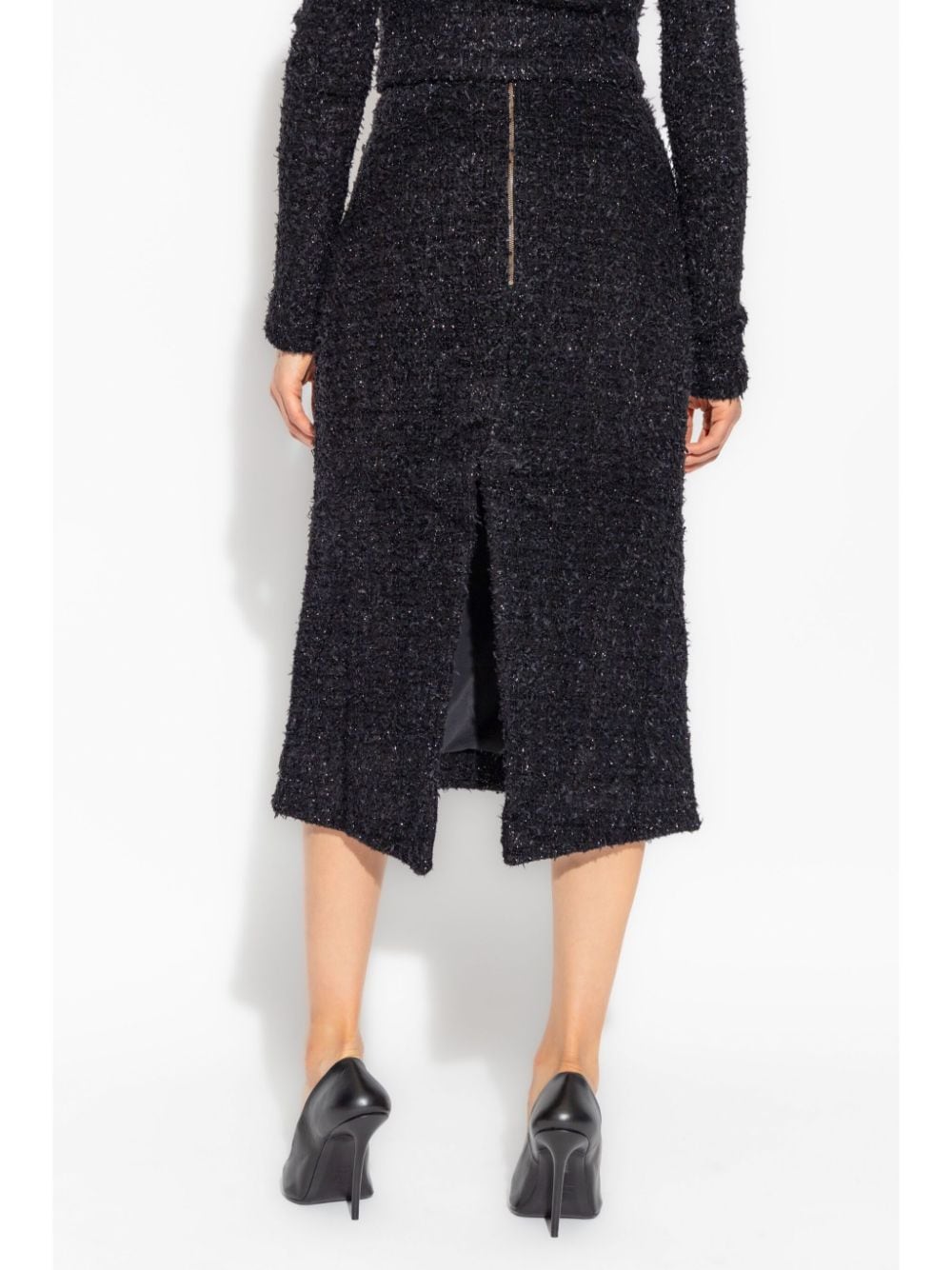BALENCIAGA Tweed Midi Skirt for Women