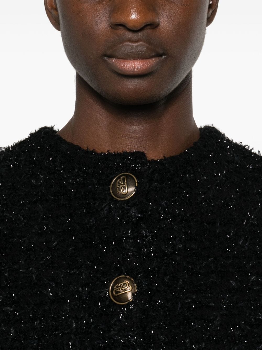 BALENCIAGA Bouclé Cropped Jacket